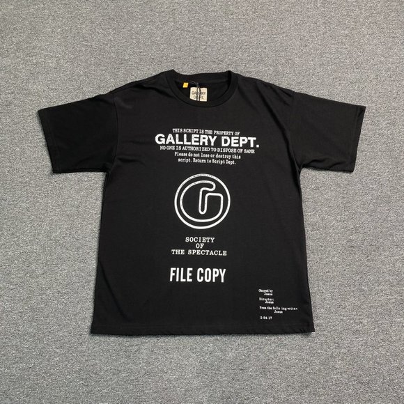 Gallery Black Short Sleeve Letter Print T-Shirt - Picture 1 of 13